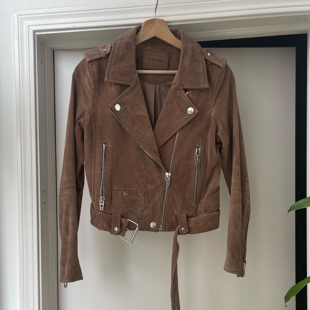 Blank NYC suede motto jacket
